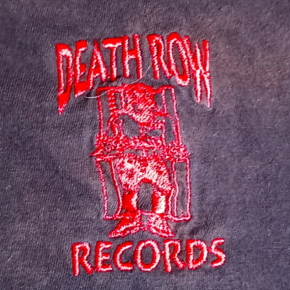 Death Row Records embroidered slight tydyed ss tee size large - Picture 2 of 6